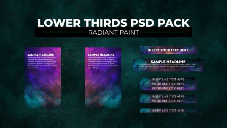 Radiant Paint Lower Third PSD Pack