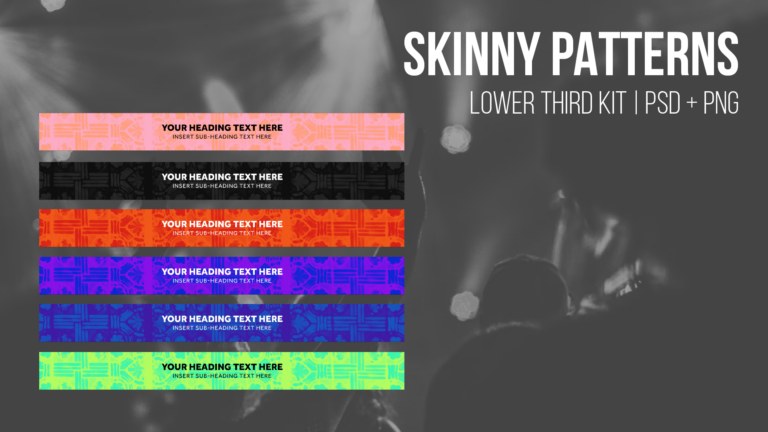 Skinny Patterns - Lower Thirds Mega Bundle