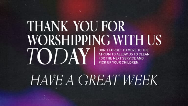 1938 Thank You For Worshipping With Us