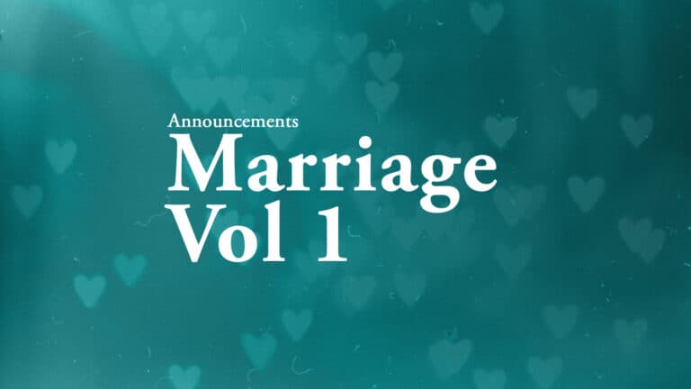 Announcements: Marriage
