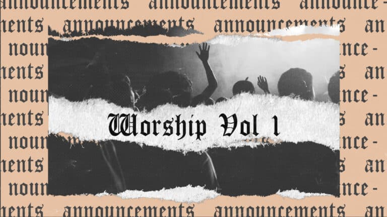 Announcements: Worship Vol 1
